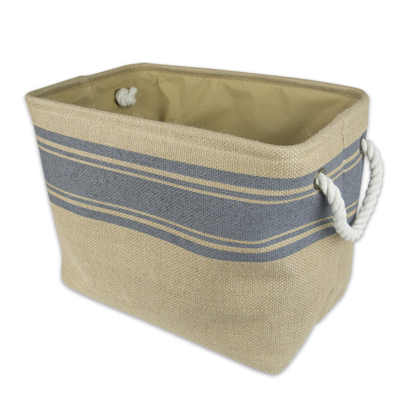 Breakwater Bay Border Burlap Fabric Bin Birch Lane